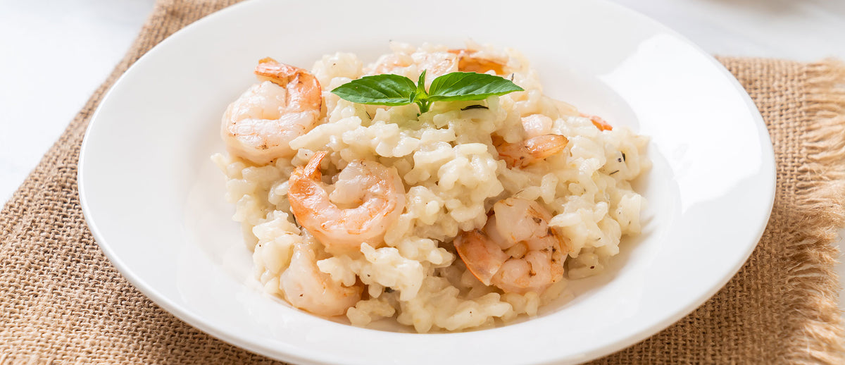 Risotto ai Gamberi, Lime e Prosecco Valdo